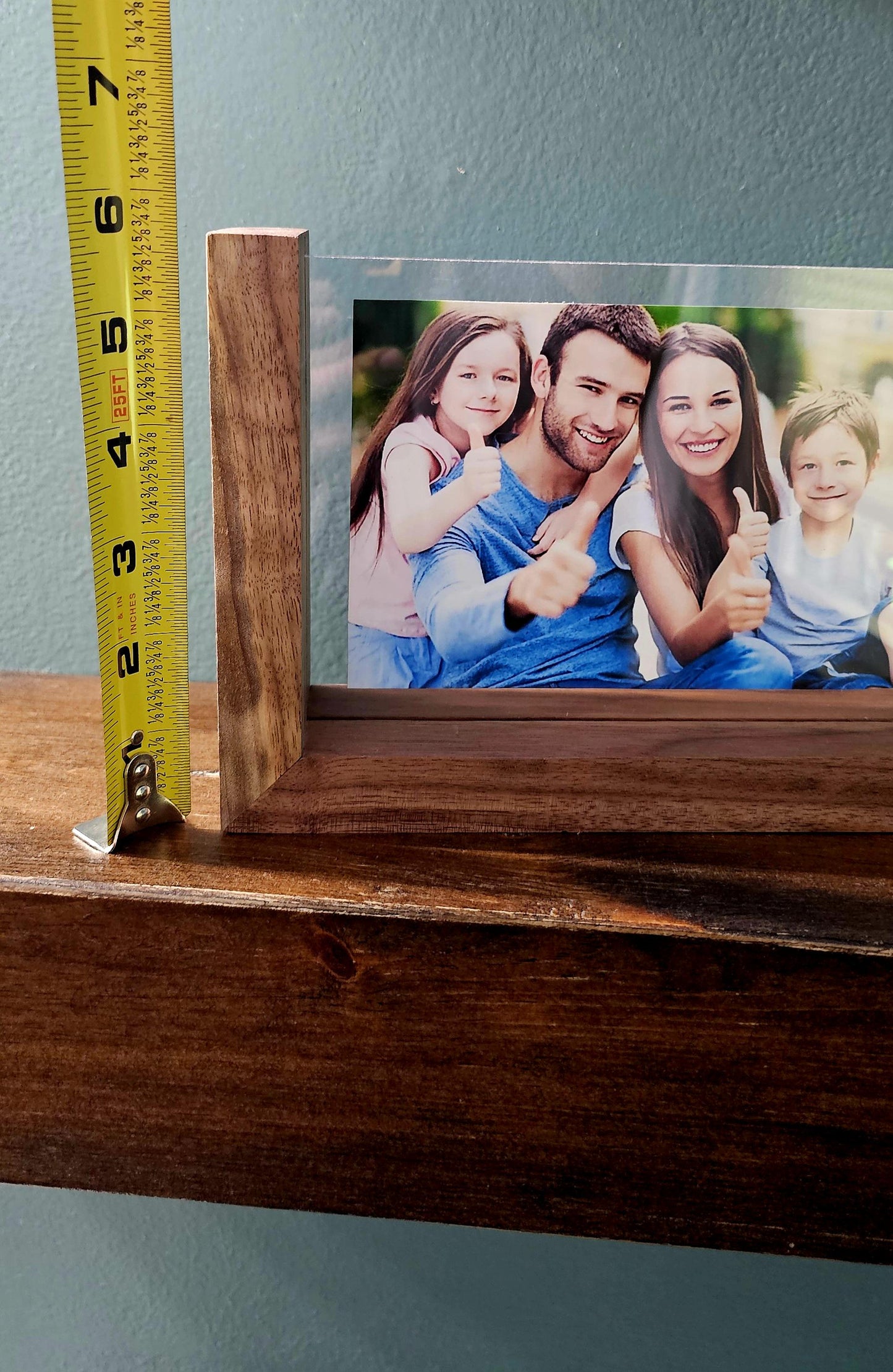 Elegant Minimalist Floating Frame, Modern Black Walnut, Picture Display, Home Decoration, Desktop Frame