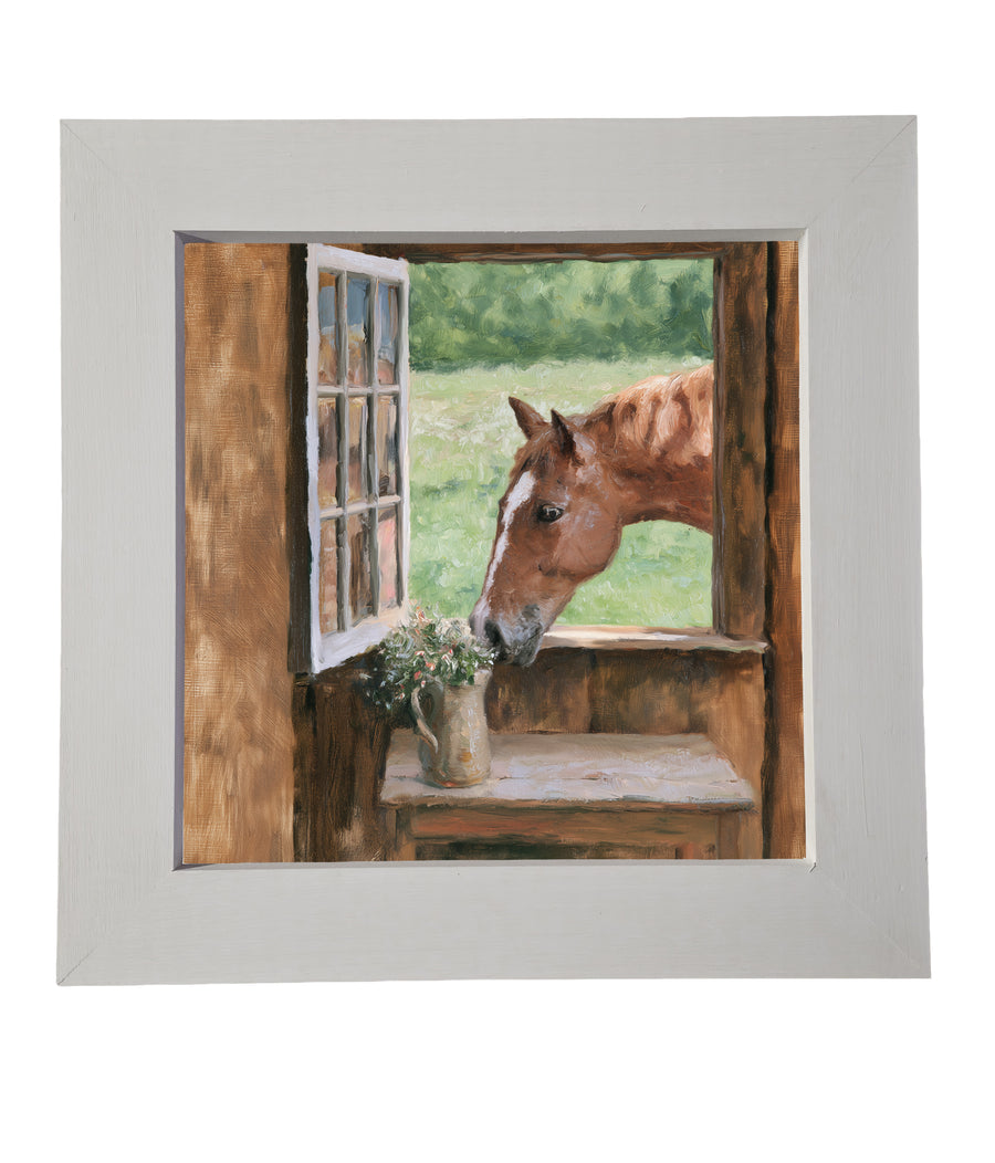 Warm, rustic farmhouse dining room scene in a handcrafted wood frame — product view 6