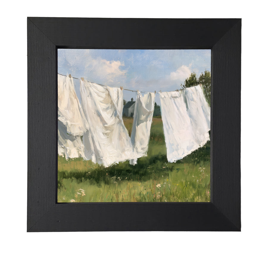 White cotton sheets hanging outdoors, evoking peaceful farmhouse charm — product view 7