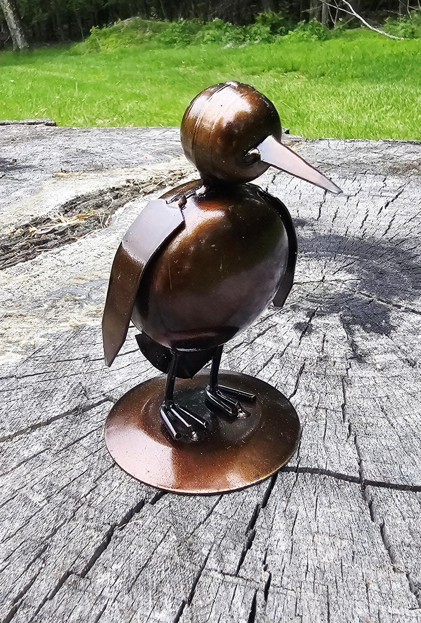 Adorable metal art sculptures, bolt art, metal art, hummingbird, owl, pig, penguin, pelican, metal statues, yard art, reclaimed metal