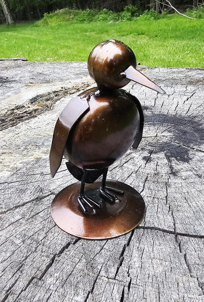 Adorable metal art sculptures, bolt art, metal art, hummingbird, owl, pig, penguin, pelican, metal statues, yard art, reclaimed metal