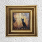 Spooky Black Cat MINI Framed Print,  Cat Wall Art, Spooky Kitten, Cute Halloween Decoration, Cat Lover Gift, Whimsical Cat Wall Décor