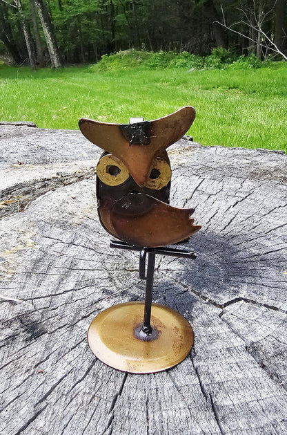 Adorable metal art sculptures, bolt art, metal art, hummingbird, owl, pig, penguin, pelican, metal statues, yard art, reclaimed metal