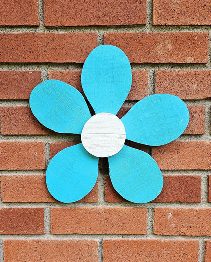 Rustic Wood Flower, Fence Flower Decor, Door Decor, Nature Inspired Decor, Home Decoration, Wooden Flower Art