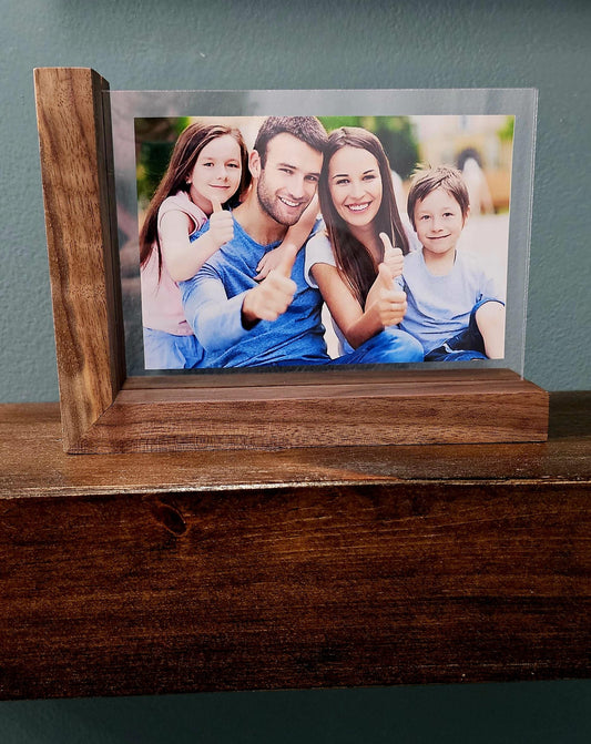 Elegant Minimalist Floating Frame, Modern Black Walnut, Picture Display, Home Decoration, Desktop Frame
