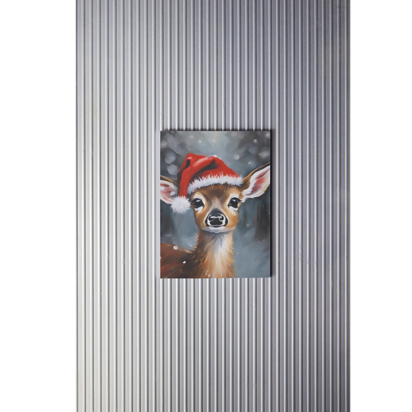 Reindeer Wall Art Print, Christmas Reindeer Décor, Holiday Wall Art, Winter Décor, Cute Baby Reindeer, Physical Print