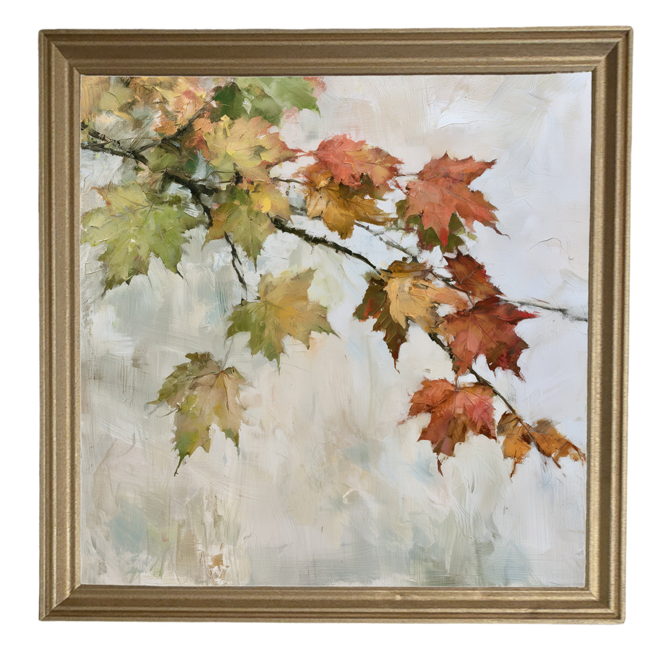 A single graceful maple branch extends across a neutral background in a rustic farmhouse style. — product view 8
