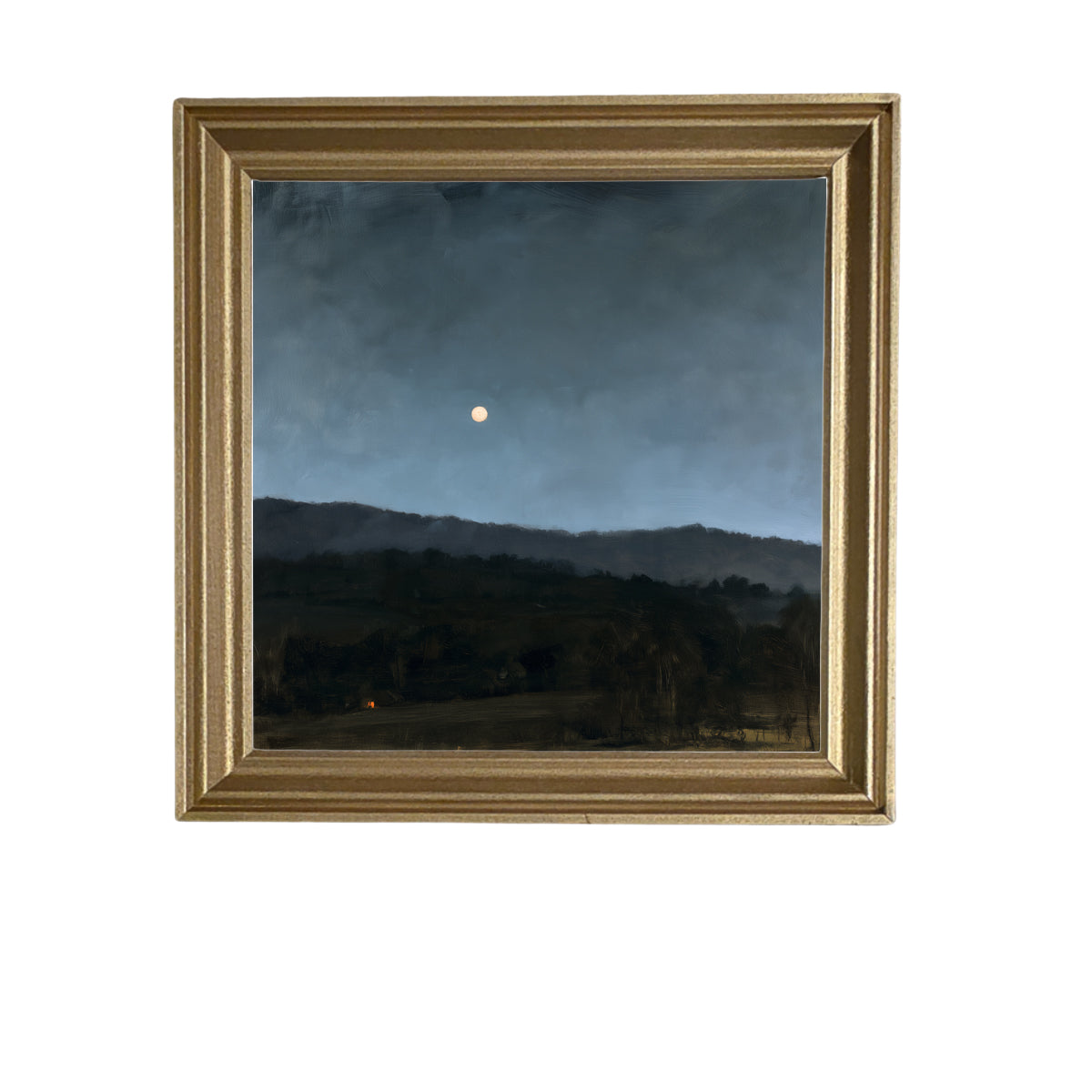 rustic framed art featuring a peaceful rural mountain valley landscape — product view 6