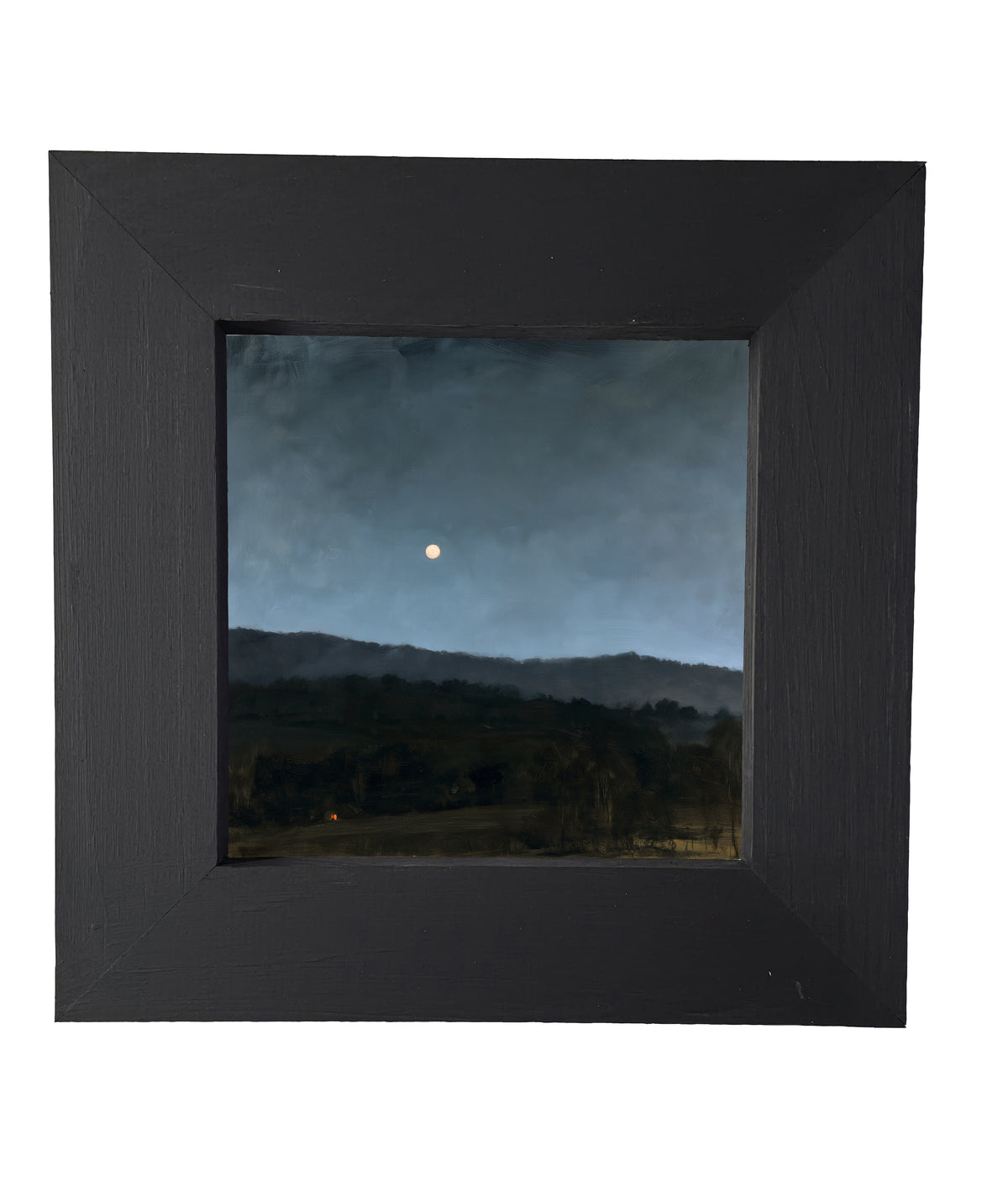 rustic framed art featuring a peaceful rural mountain valley landscape — product view 5
