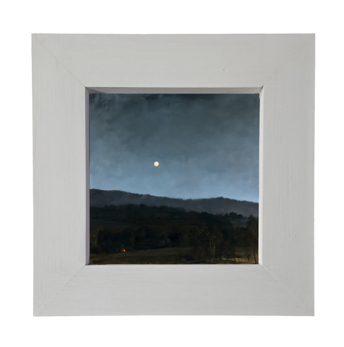 rustic framed art featuring a peaceful rural mountain valley landscape — product view 4