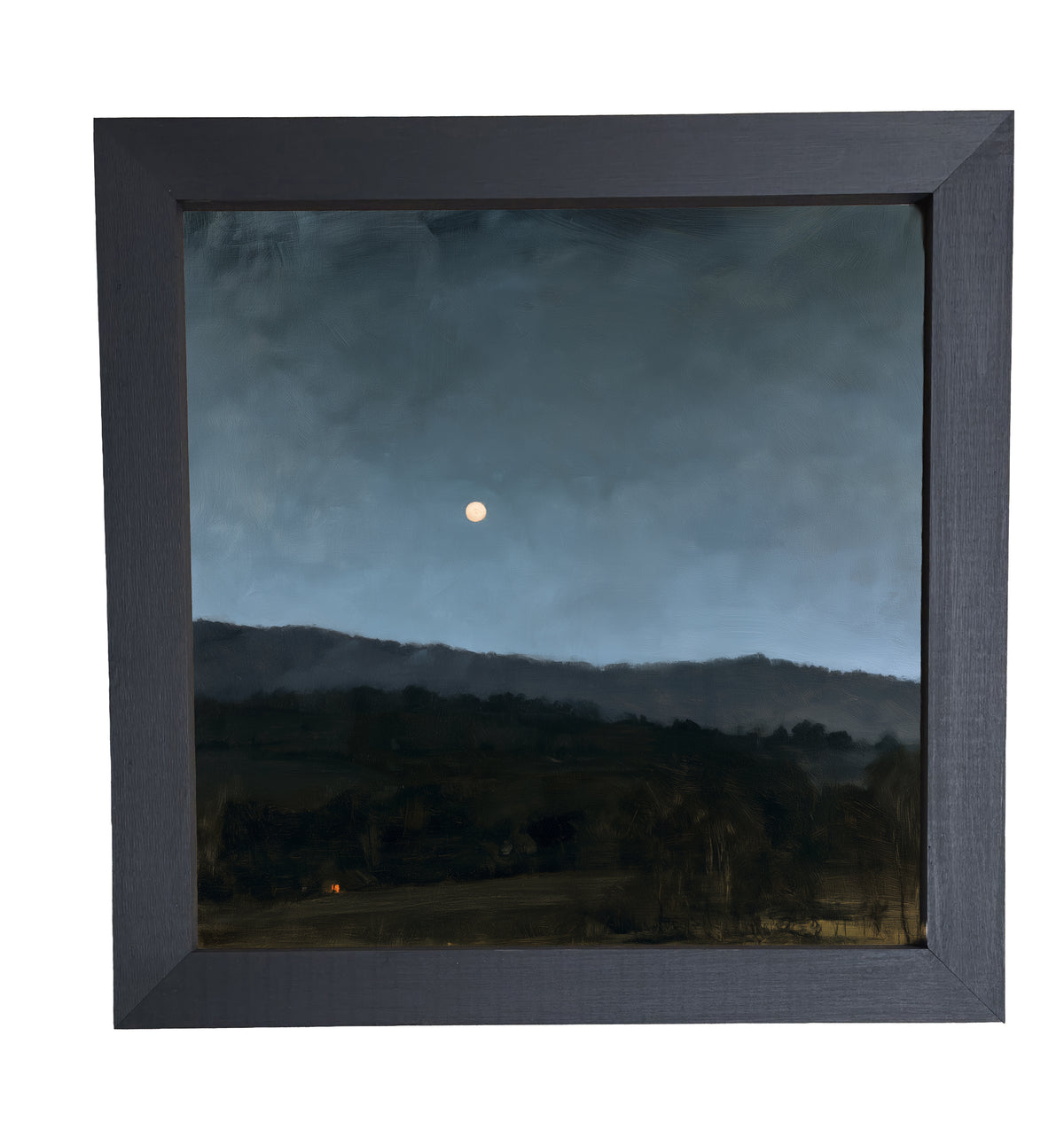 rustic framed art featuring a peaceful rural mountain valley landscape — product view 10