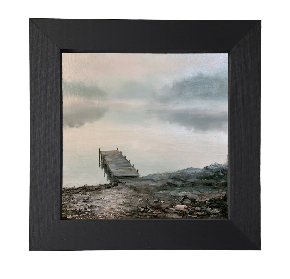 Traditional oil painting with loose, restrained brushwork in a handcrafted frame — product view 7