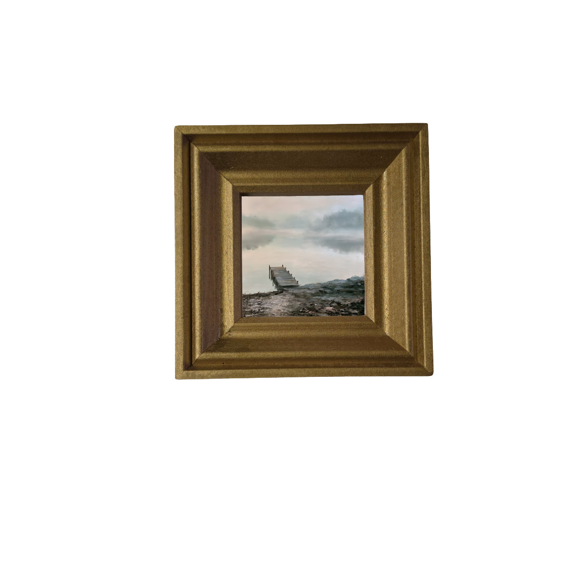 Traditional oil painting with loose, restrained brushwork in a handcrafted frame — product view 2