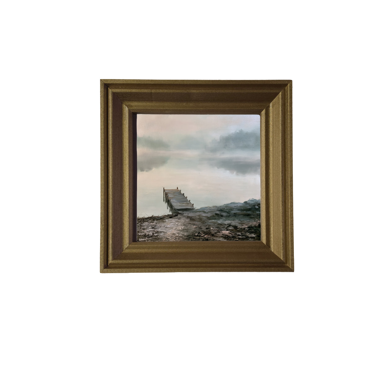 Traditional oil painting with loose, restrained brushwork in a handcrafted frame — product view 3