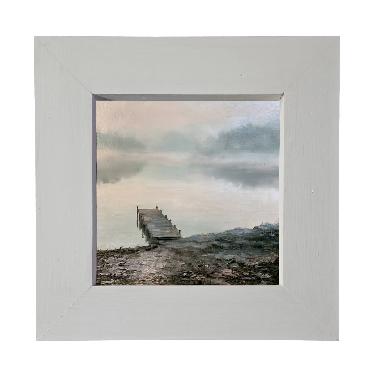 Traditional oil painting with loose, restrained brushwork in a handcrafted frame — product view 4