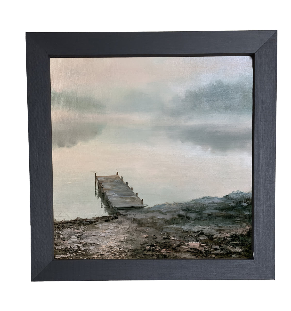 Traditional oil painting with loose, restrained brushwork in a handcrafted frame — product view 10