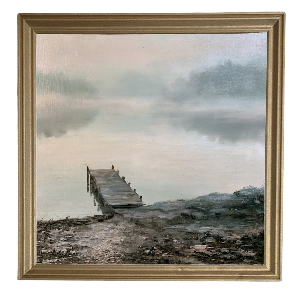 Traditional oil painting with loose, restrained brushwork in a handcrafted frame — product view 8