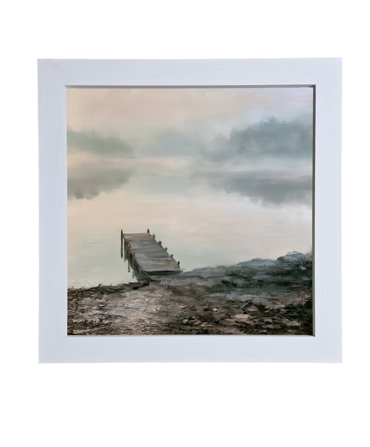 Traditional oil painting with loose, restrained brushwork in a handcrafted frame — product view 9