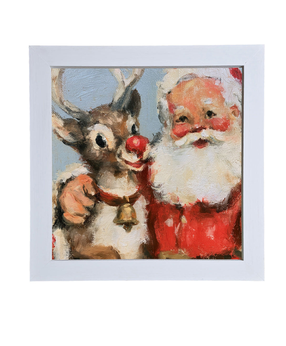 cheerful traditional Santa Claus in red suit, framed Christmas wall art — product view 9