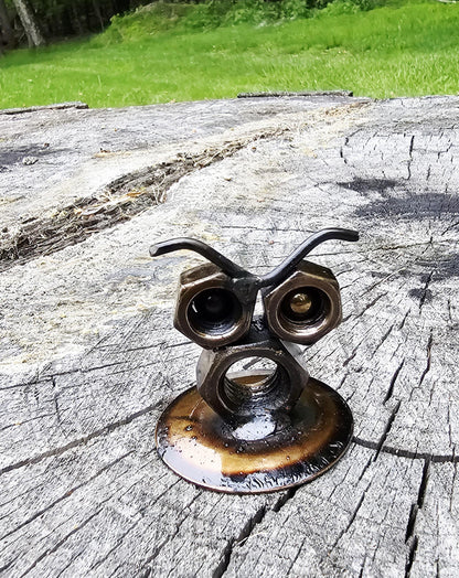 Adorable metal art sculptures, bolt art, metal art, hummingbird, owl, pig, penguin, pelican, metal statues, yard art, reclaimed metal