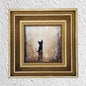 Spooky Black Cat MINI Framed Print,  Cat Wall Art, Spooky Kitten, Cute Halloween Decoration, Cat Lover Gift, Whimsical Cat Wall Décor
