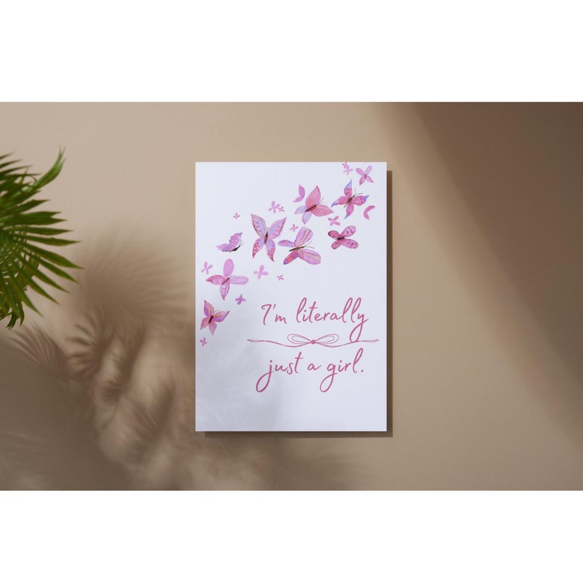 I'm Literally Just a Girl Coquette Poster, Pink Art Print, Girly Wall Decor, Bedroom Aesthetic, Room Decoration, Feminine wall art,PRINTONLY